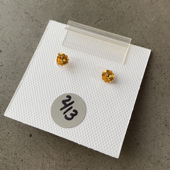 Mia Fiore Sterling Silver Gold Hoop Earring - Picture 3 of 5